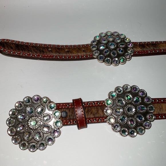 SSM Leather & Rhinestone Belt Size L - Picture 10 of 16